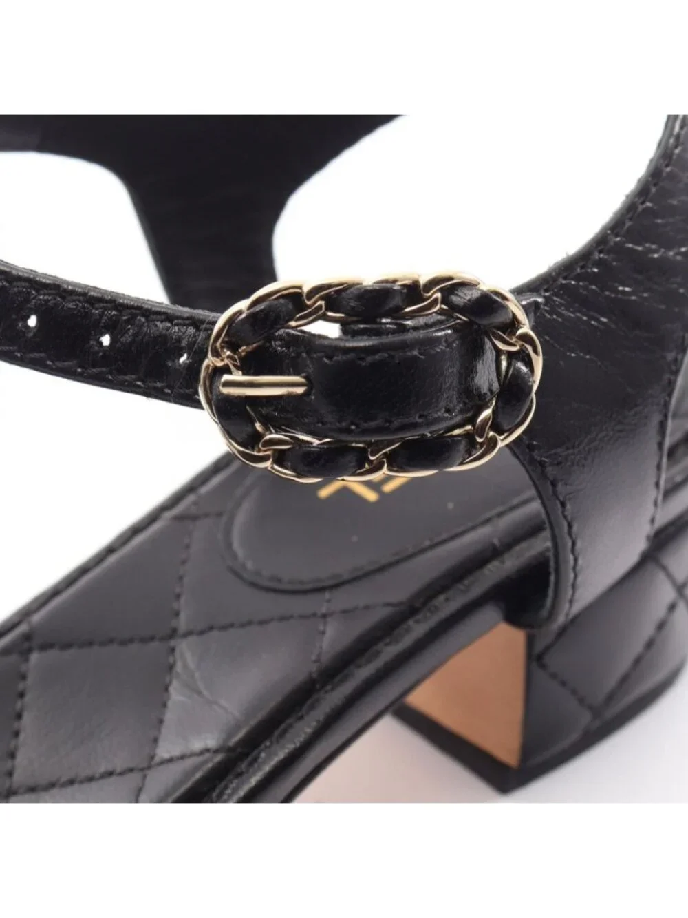 Chanel Sandals CC Logo Leather